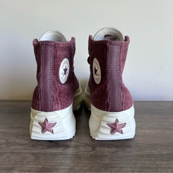 Converse Run Star Hike Platform Hi Striped Knit Shoe Size 10 or 11.5 - Picture 5 of 9